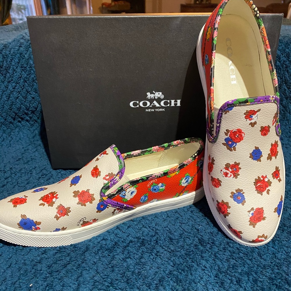 Multi colored coach shoes